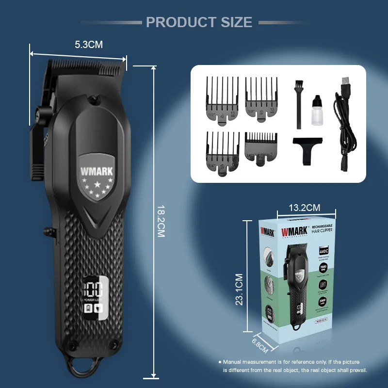 WMARK NG-119 RTS Electric Barber Salon Hair Detail Trimmer Rechargeable Hair Trimmer Clippers For Men