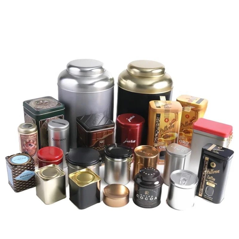 Food Grade empty round ground cylinder coffee/tea aluminum cans tin plug lid airtight canisters for supplement powder tin
