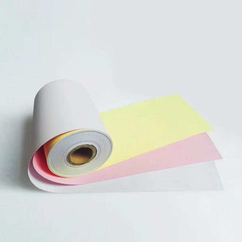 Sunkey Office Copy Paper 75x75mm 75x60mm Ncr Carbonless Continuous Computer Printing Invoice Paper Ream Roll 3plys In Sheets