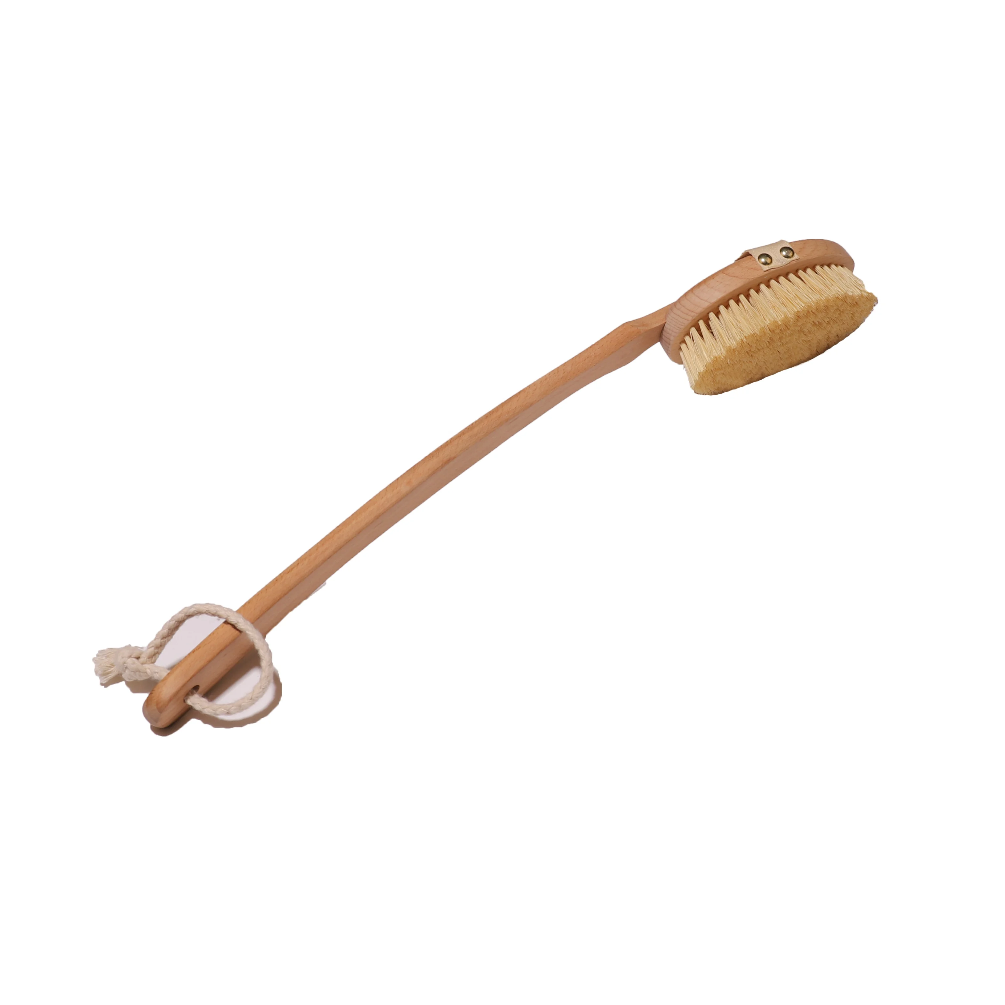 
Skin Eco-Friendly Long Handle Beech Wooden Tampico Fiber Dry Skin Cleaning Bath Brush For Body 