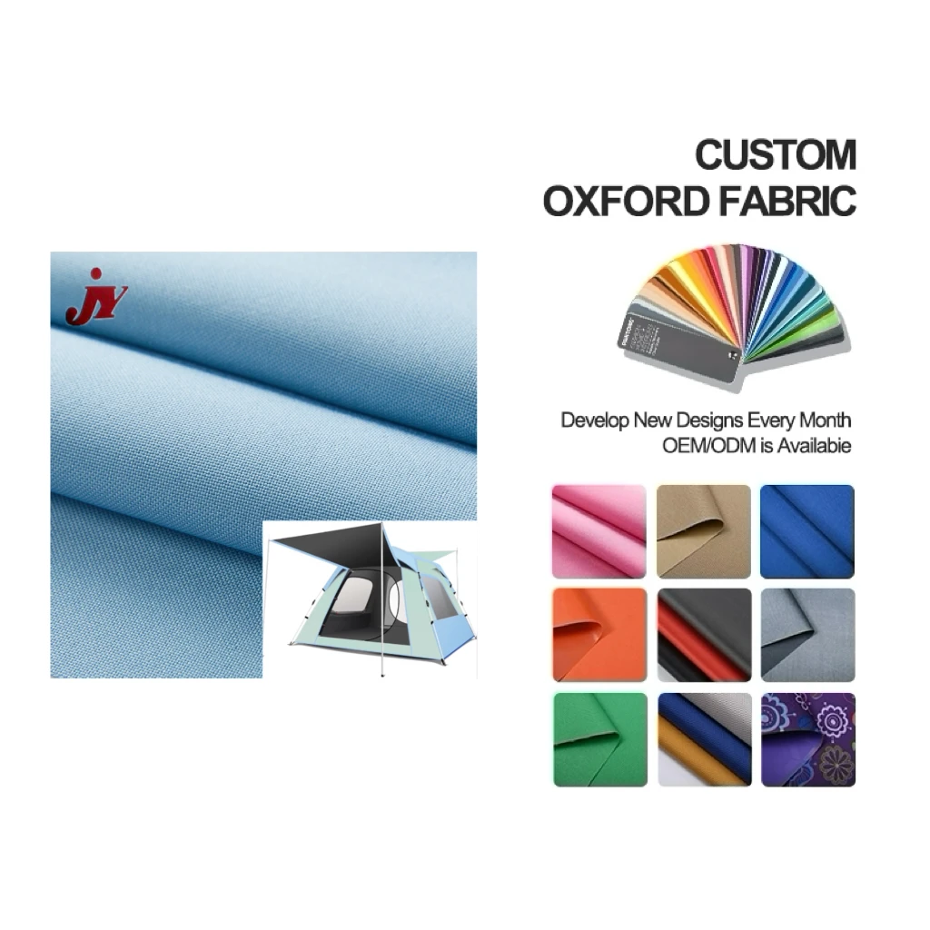 Factory Direct Sale 600D Polyester Print Oxford Fabric Pvc Coated for Tent Bag Outdoor Use