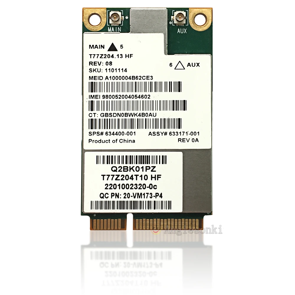 Sierra wireless MC8355 GOBI3000 Mini PCI-e 3G SPS:634400-001 HS2430 HSPA Wireless  Card GPS for hp 8640P 2170p 2560p 8460p