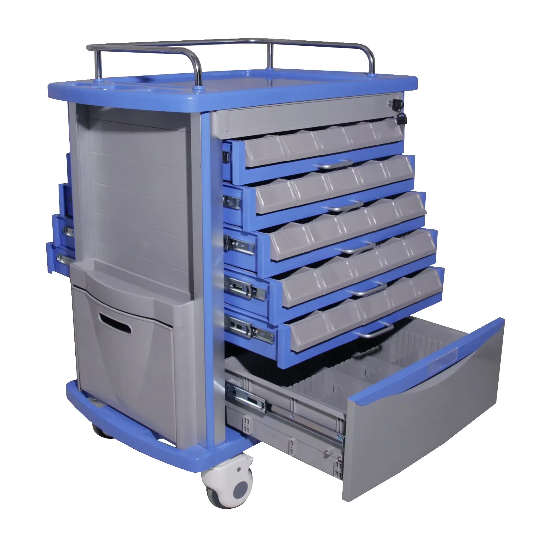 Medical Trolley Drug Cart ABS Drug Trolley ABS Medicine Cart Anesthesia Trolley for Hospital Furniture