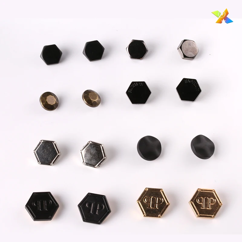 Customized Openable personalized square snap button spring button buttons for clothing