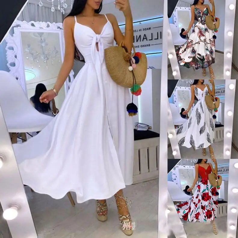 Apparel Wholesale New Strapless Infinity Dress Turkey Go Out V-Neck Bow Dress Casual Dresses
