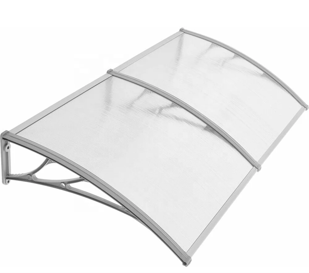 Window front door sun shed rainshed patio aluminum bracket balcony awning cover with polycarbonate sheet