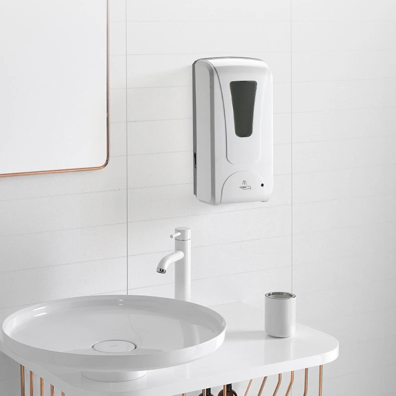 Automatic Soap Dispenser Hand Sanitizer 1000ml Black White Wall Office Mount Plastic Hotel