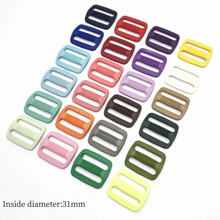 Rewin 25mm Plastic Tri-glide Buckle1 Inch Side Release Plastic Buckle Accessories For Backpack Cat Dog Collar Strap Webbing Bags