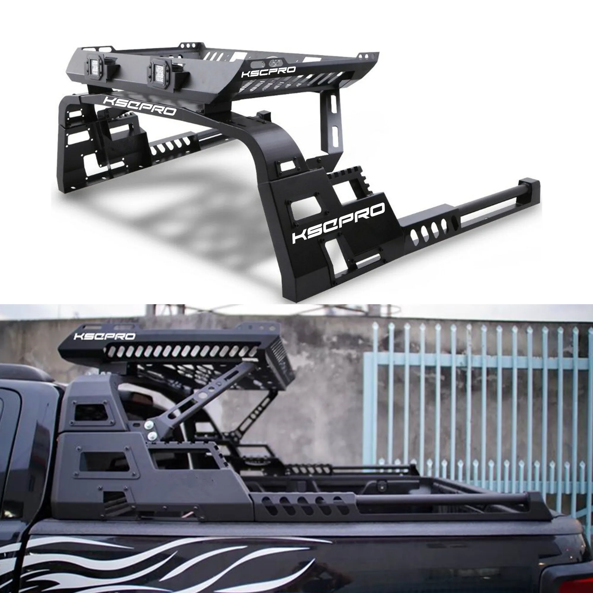 KSCPRO 4x4 Roll Bar Sports Bar For Ram 1500 2500 2022 With Led Light