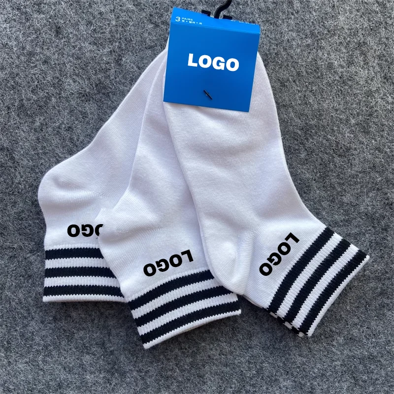 High quality manufacturer custom cotton print crew socks custom embroidery designer sports sock custom logo socks