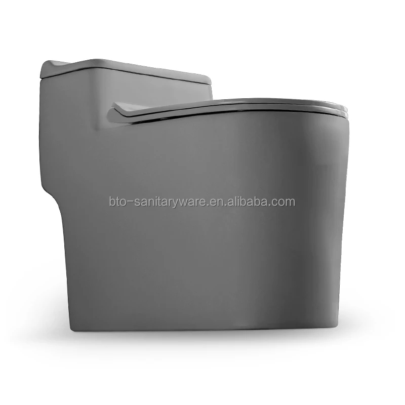 BTO European luxury sanitary ware Ceramic Wc siphon s-trap grey one piece Toilet commode vaso sanitario for Bathroom