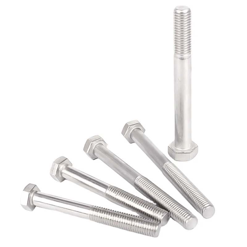 China Manufacturer DIN 931 Hex Head Bolt A2-70 A2-80 Stainless Steel Bolts