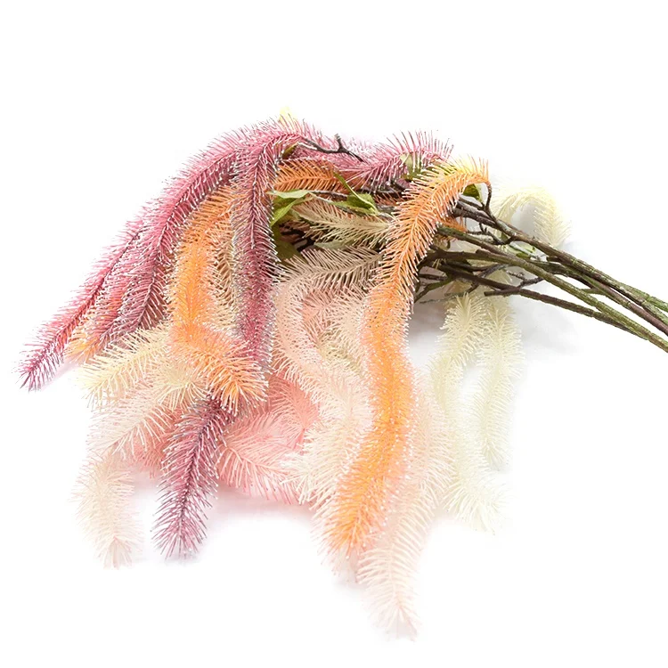 Fuyuan factory ivory pine needles plastic wall hanging vine artificial plants decorative for home Christmas wedding house plant