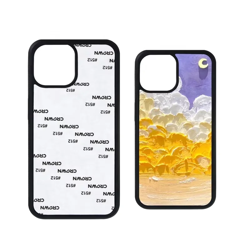Sublimation phone case blank wholesale 2D TPU aluminum plate cell phone Case for sublimation custom printing for iphone