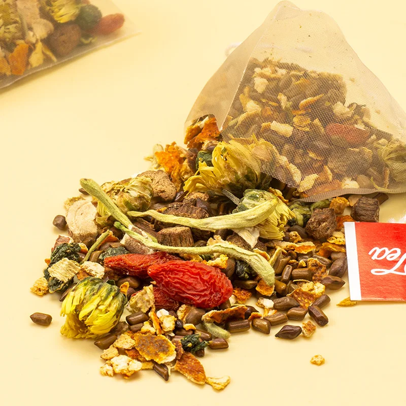 Chrysanthemum Medlar Tea Cassia Seed Honeysuckle Triangle Health Organic Tea Bag Packaging OEM Manufacturer