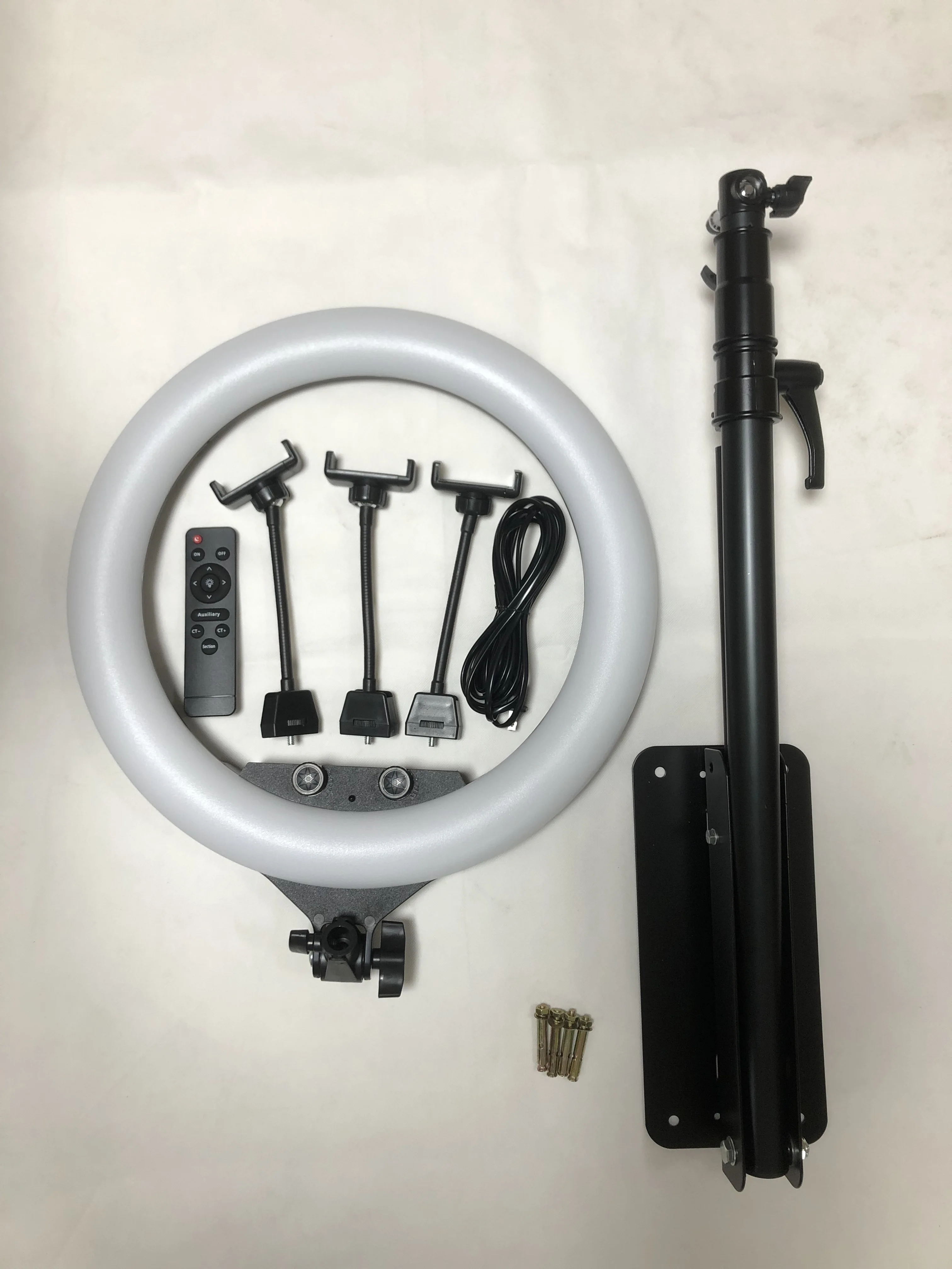 18 inch Ring Light with Ceiling Stand Wall Mounting Boom Arm Decoration for Beauty Salon Lash Studio Barber Makeup Photography