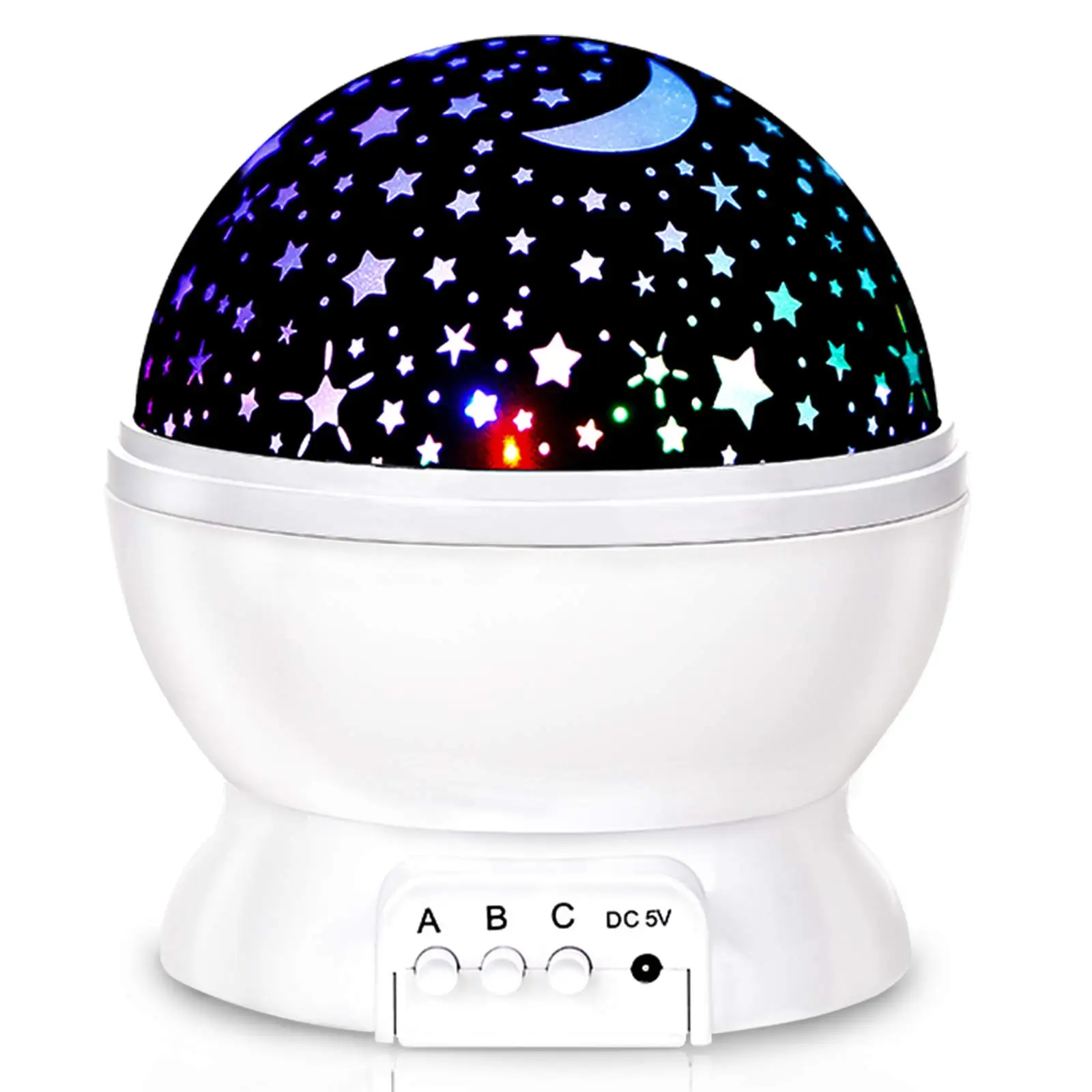TIANHUA 360 Degree Rotating Projection 3AA Battery 9 Modes smart mini led car roof star night light projector lamp