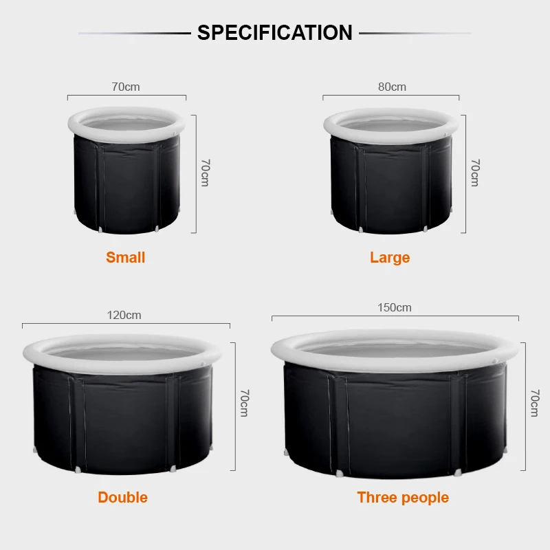 Hot Sale Portable Foldable Pvc Inflatable Ice Bath Soaking Bathtub For Adults