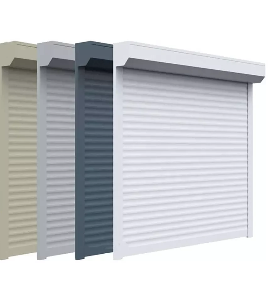 Electric sunshade roll down shutter exterior window with tube motor automatic roll up shutters for window
