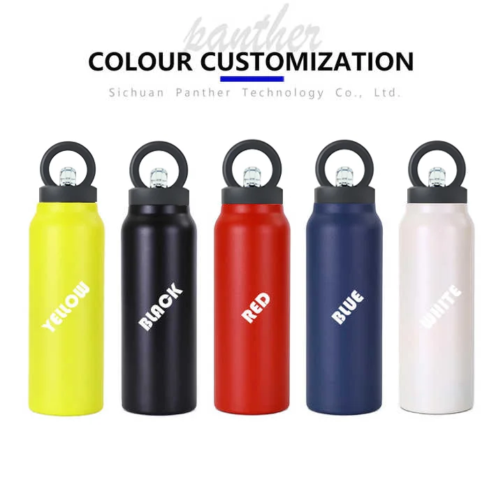 New Trend Product Insulated Magnetic Thermo Stainless Steel Magnet Drinking Water Bottle Bpa Free Cups With Phone Holder Lids