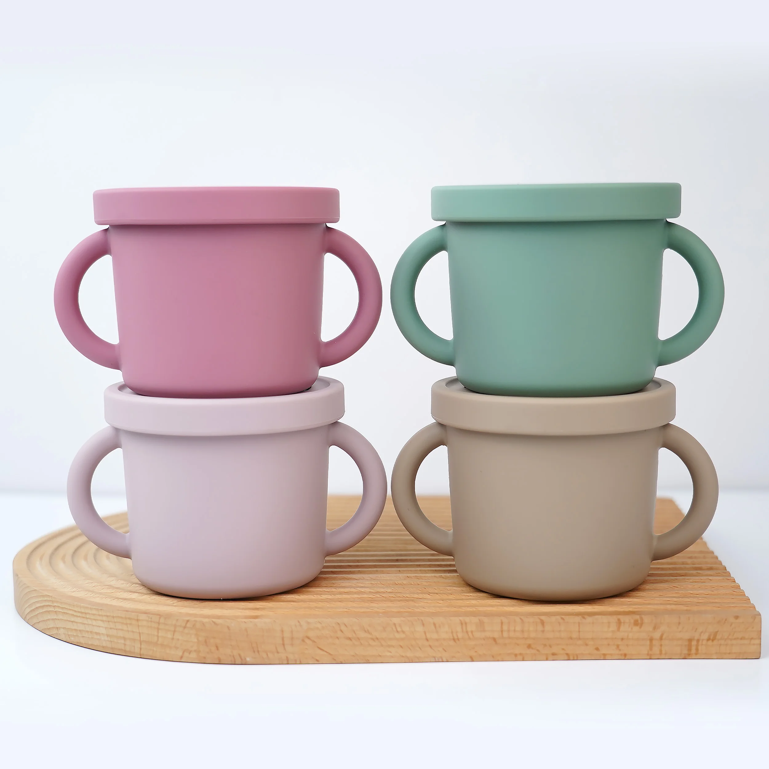 Baby Toddler Age 0-12 Months Food Usage Portable Silicone Snack Cup