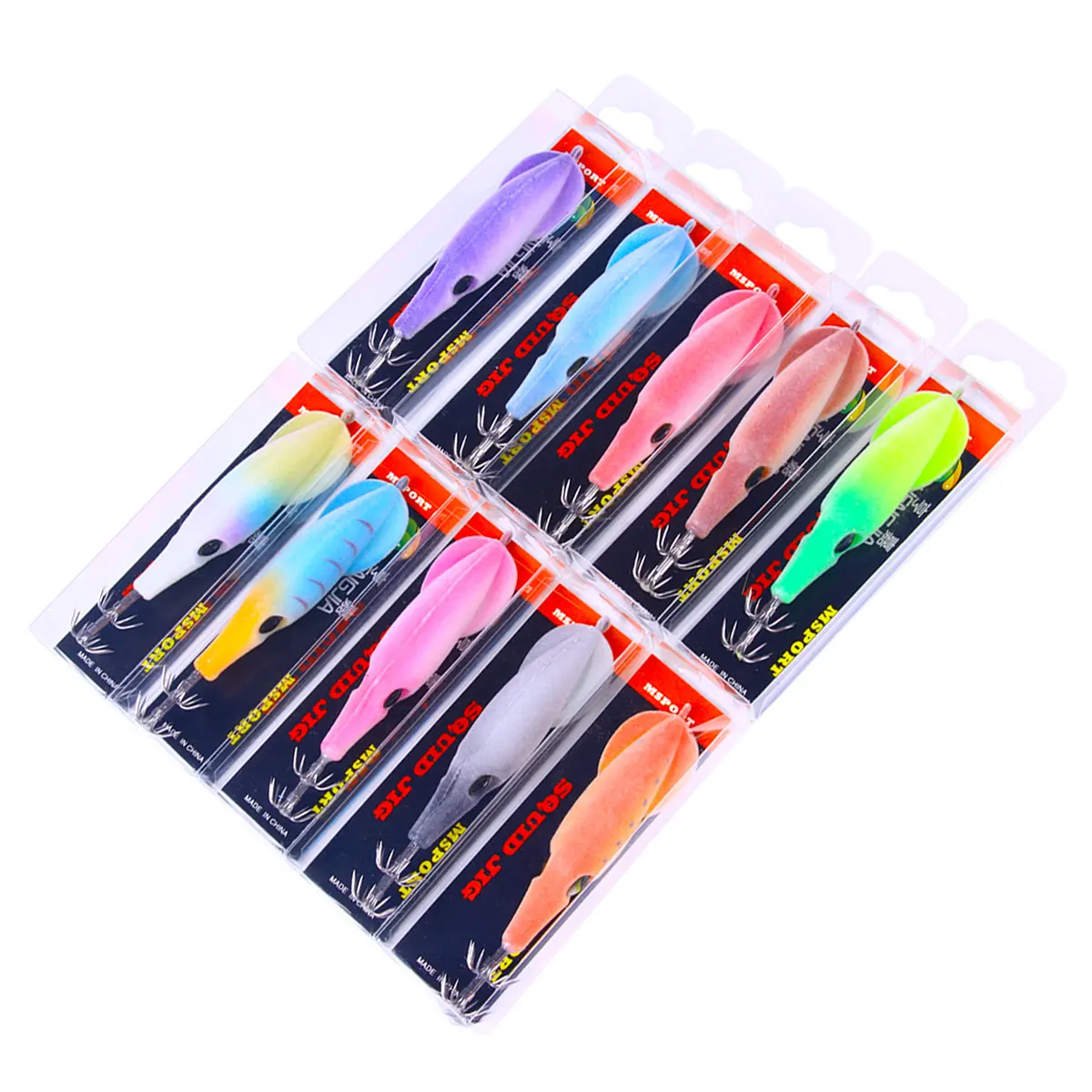 9.4cm/6g Sea Fishing Lure Shrimp Squid Octopus Soft Baits Lures High quality squid hook squid jigs