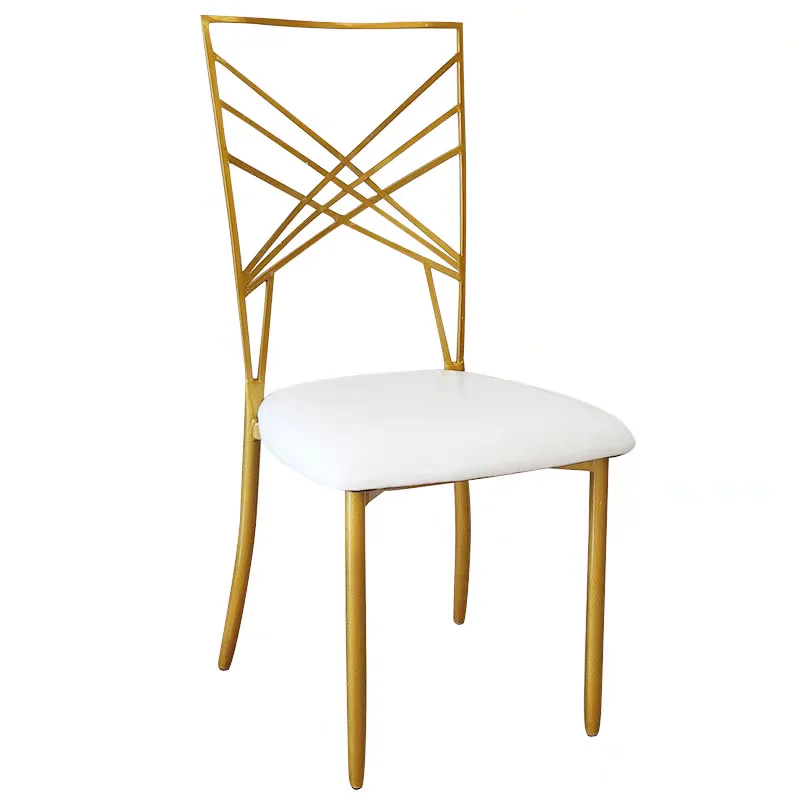 Foshan Furniture manufacturer metal wedding bamboo chairs banquet chairs aluminum alloy gold Cheap wedding dinner chairs