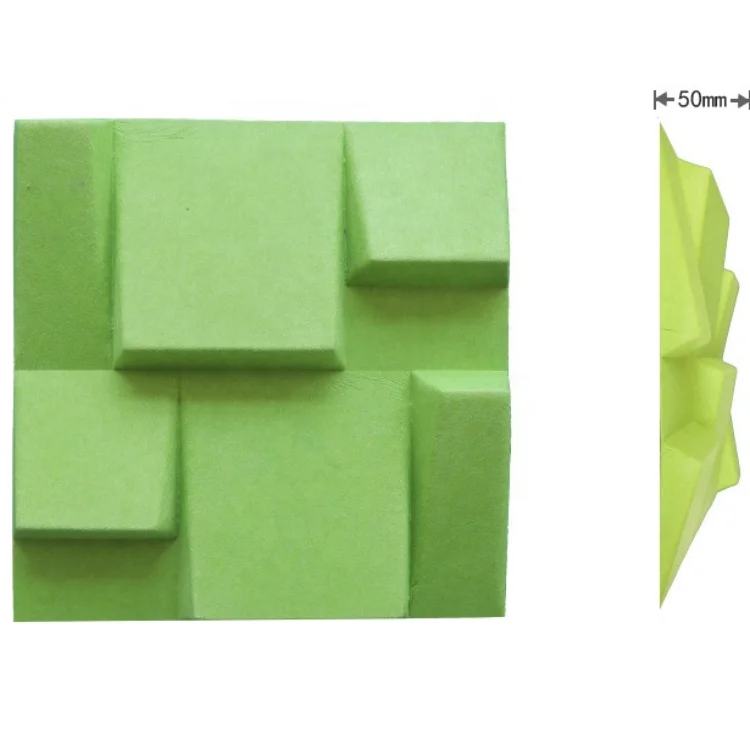 Purple PET Felt Acoustic Panel Sound Proof Panels 3D Polyester Acoustic Panel for Home Cinema and Recording Room Walls