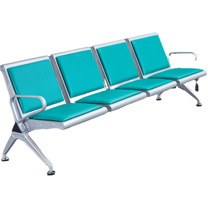 salon reception hotel metalic modern public office hospital mall patient 5 seater waiting chair