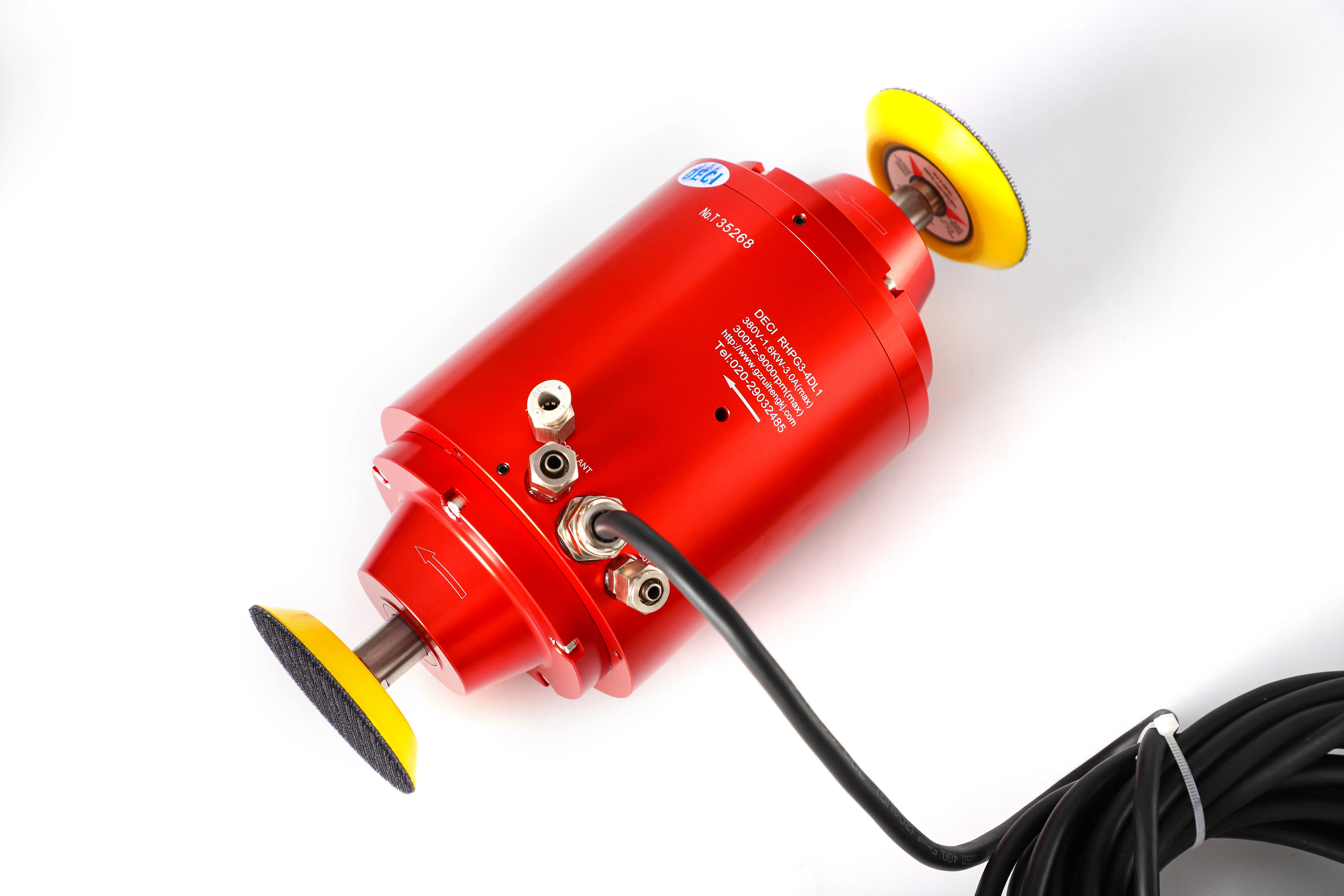 DECI spindle for polishing 380V 6000rpm water cooling motor for metal flange installation high speed rate spindle manufacturer