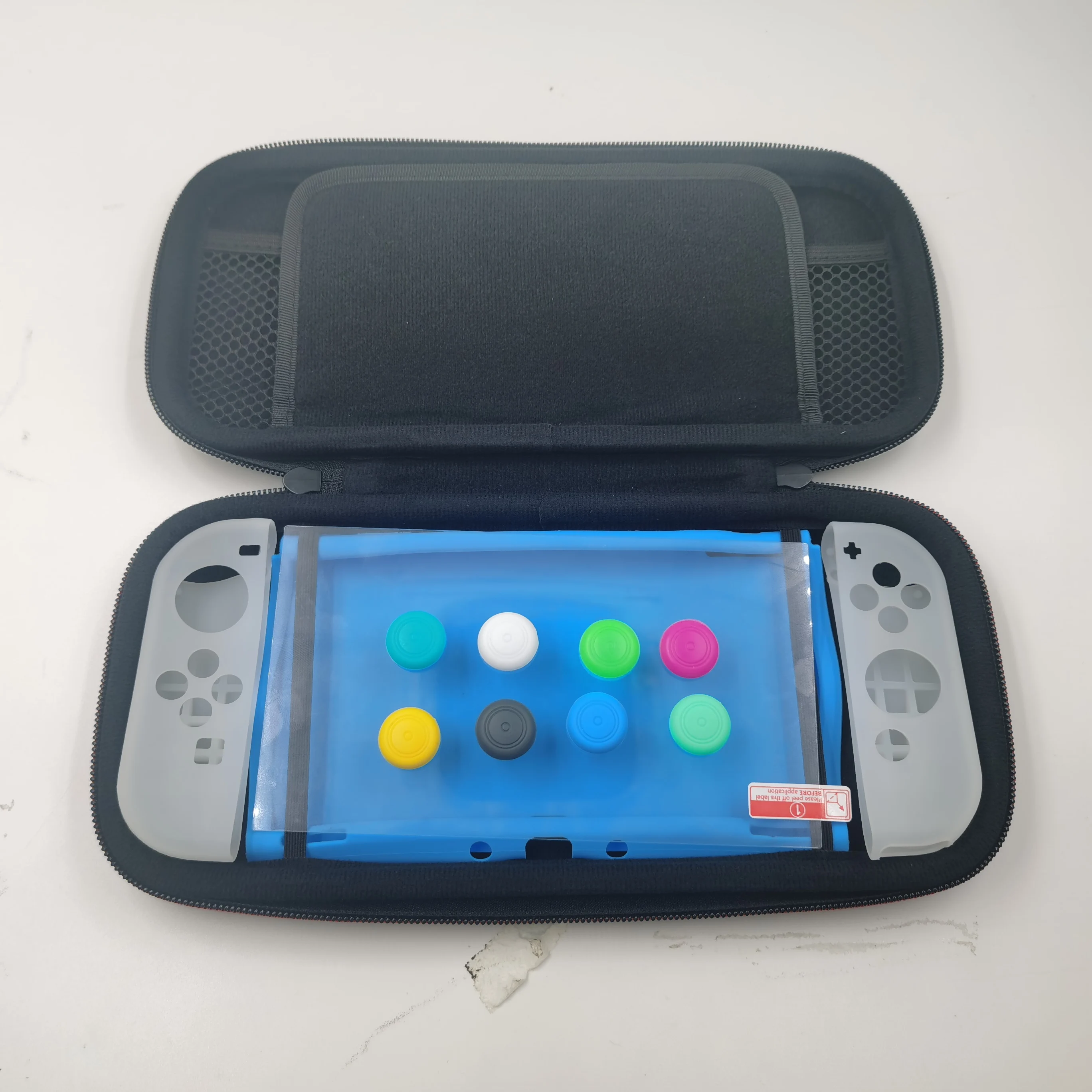 Набор аксессуаров для консоли Nintendo Switch 5 в 1 силиконовый чехол аналоговые ручки переноски OLED защитный экрана