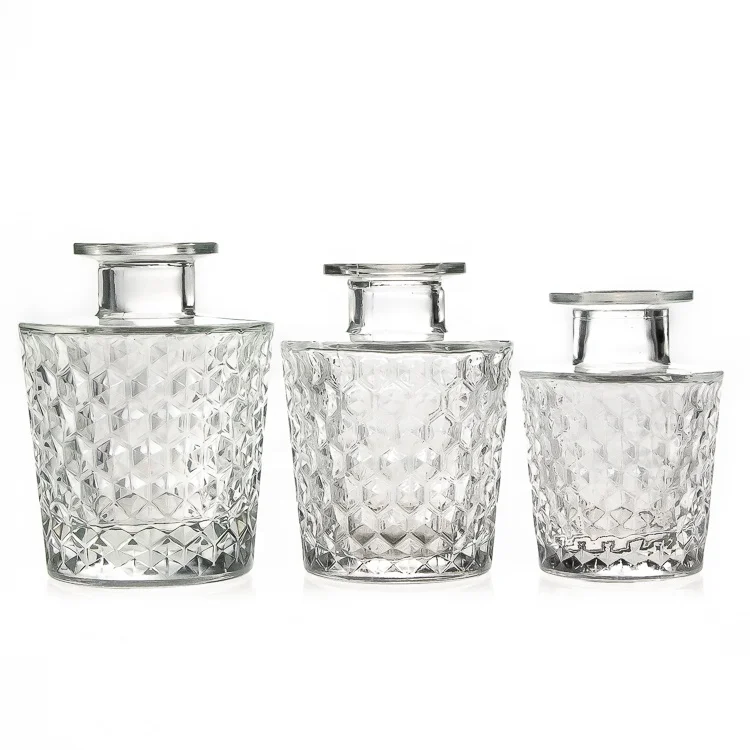 Home Decoration 200ml Round Vase Type Reed Diffuser Bottle For Air Freshener