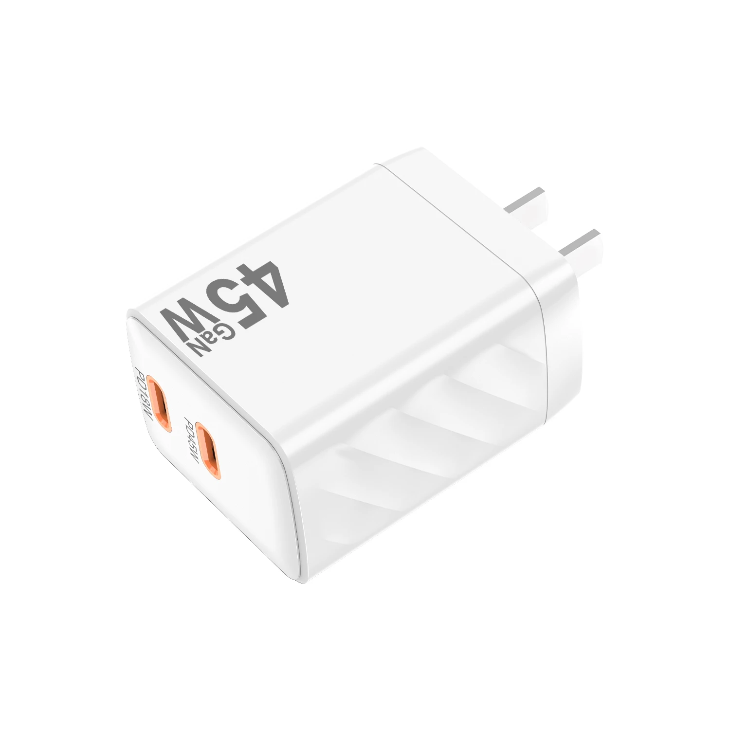 Dual type c super fast high-speed power brick 45W Charging wall charger QC3.0 PD3.0 for Samsung Huawei mobile travel adapter