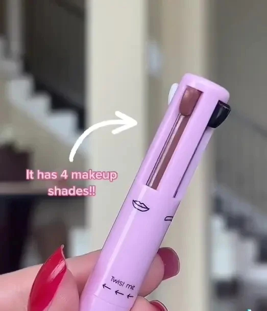 Custom Logo Vegan And Cruelty Free Private Label Lip Eye Highlighter Make Up Pencil All In One Touch Up 4 in 1 Makeup Pen