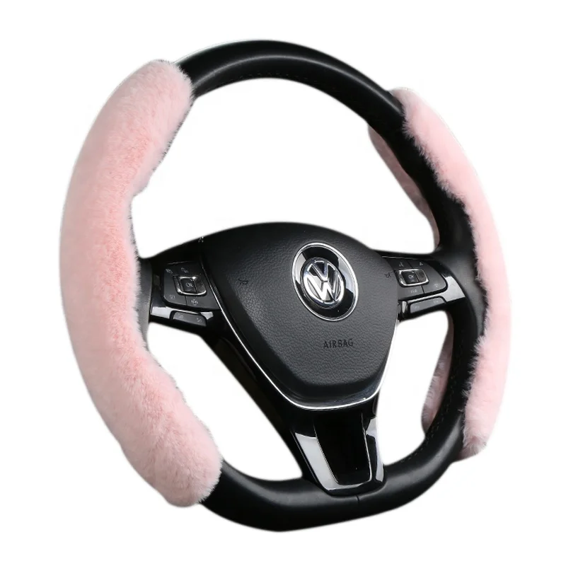 Car interior accessories manufactory direct deal wholesale comfortable plush car anti-skid steering wheel cover