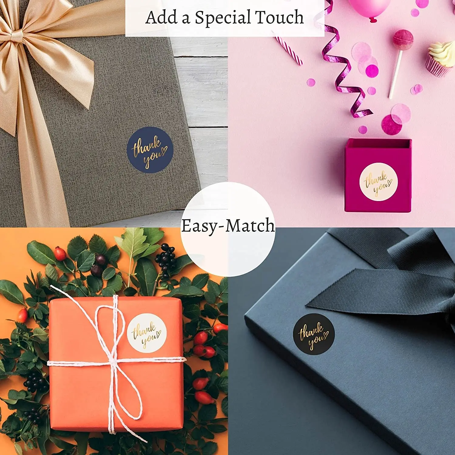 1,5 Дюймовый Amazon Топ продавец этикетка печать спасибо стикер для малого бизнеса