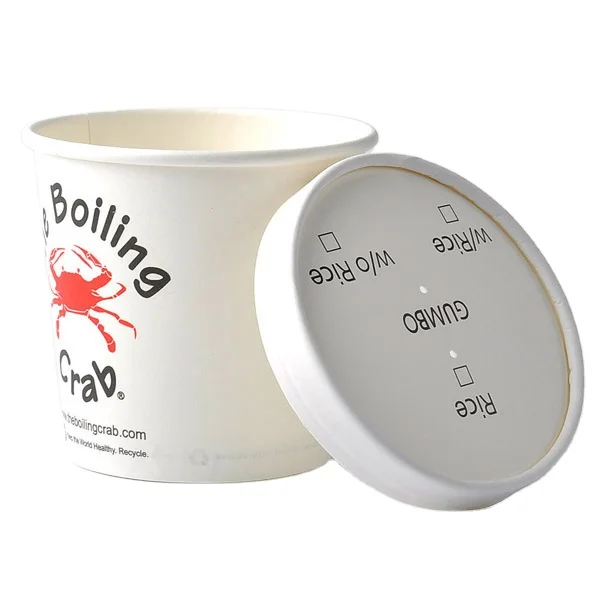 Manufacturer custom logo OEM disposable brown packaging with lid for noodle rice hot food salad soup black kraft paper bowl