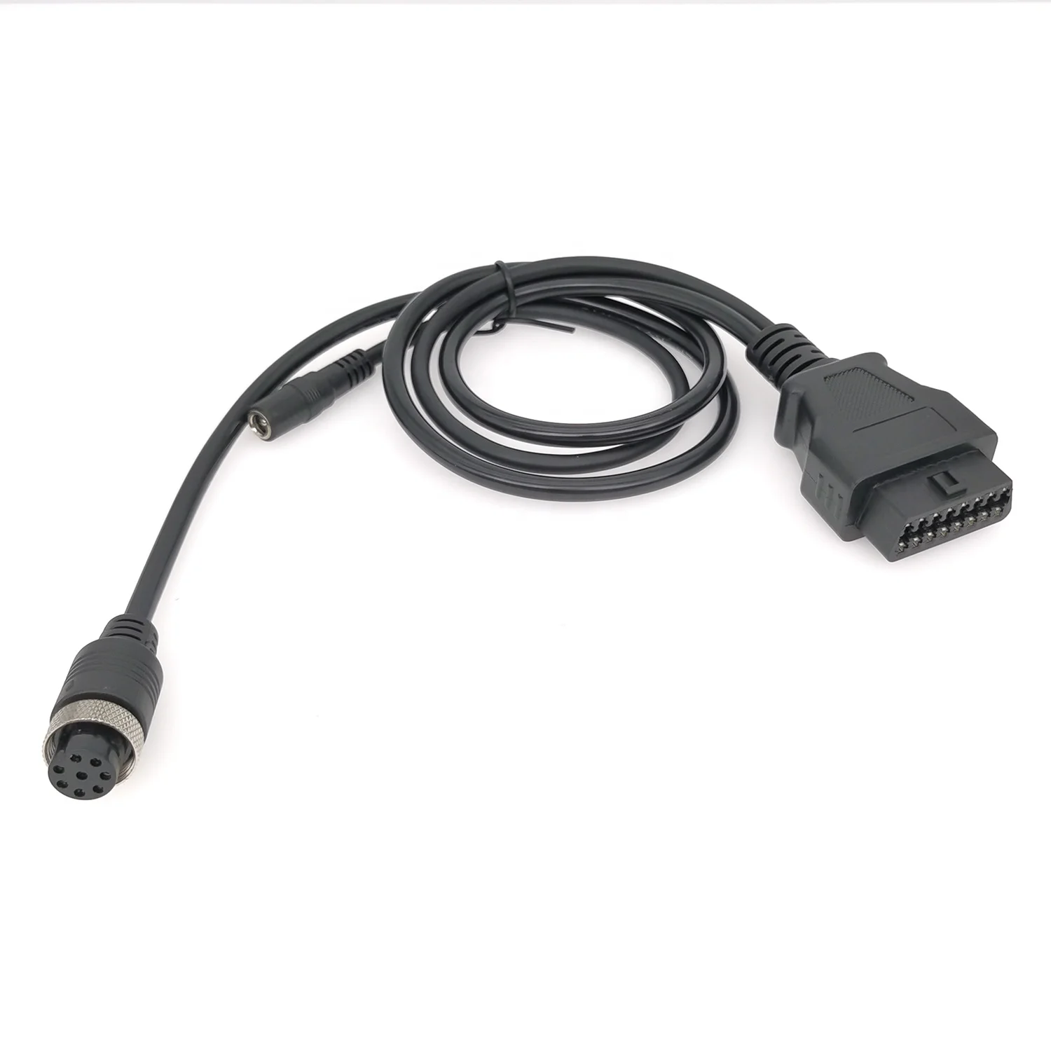 Custom Male Female OBD Connector to GX16 7Pin 8Pin Cable With DC Jack Barrel