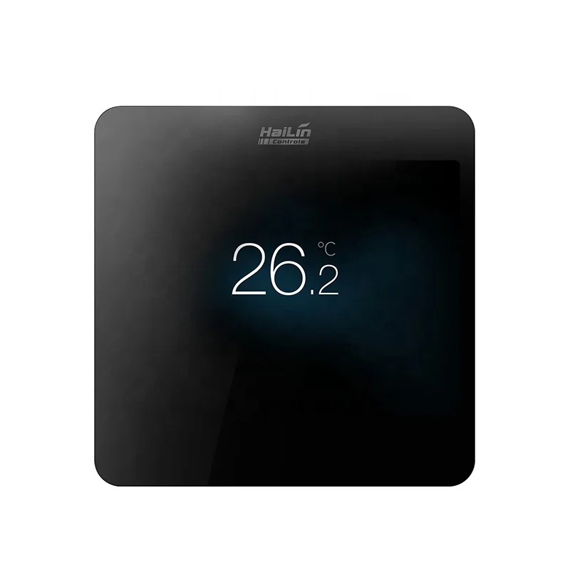 HaiLin Smart 2-Pipe 0-10V FCU Color Touch Screen Thermostat Modbus 220V AC Flush Mounting Tuya Wi-Fi App For Smart Home Vivi D