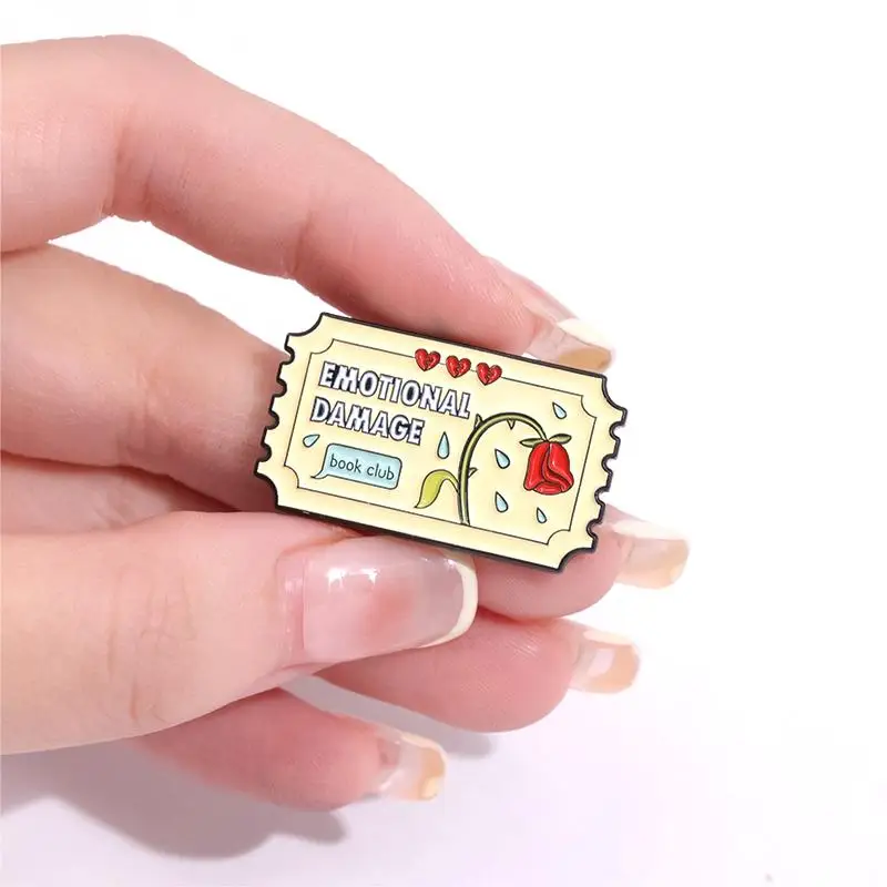 Metal craft cheap free sample ticket creative logo custom soft enamel pin for clothes