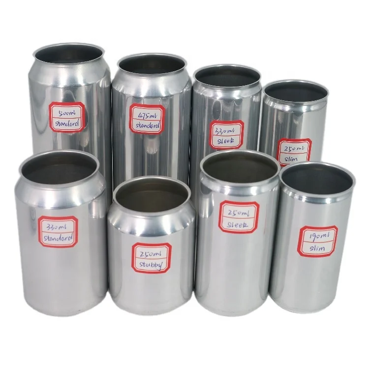 wholesale high quality 250ml 355ml 500ml food grade empty beer can aluminum cans beverage can blank with easy open lid