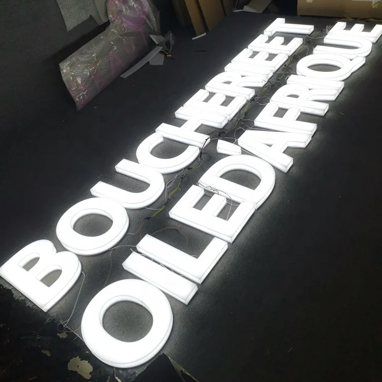 Outdoor Custom LED Lighted Signage Bending Machine Front Side Lit Channel Letter 3d Led Acrylic Letter