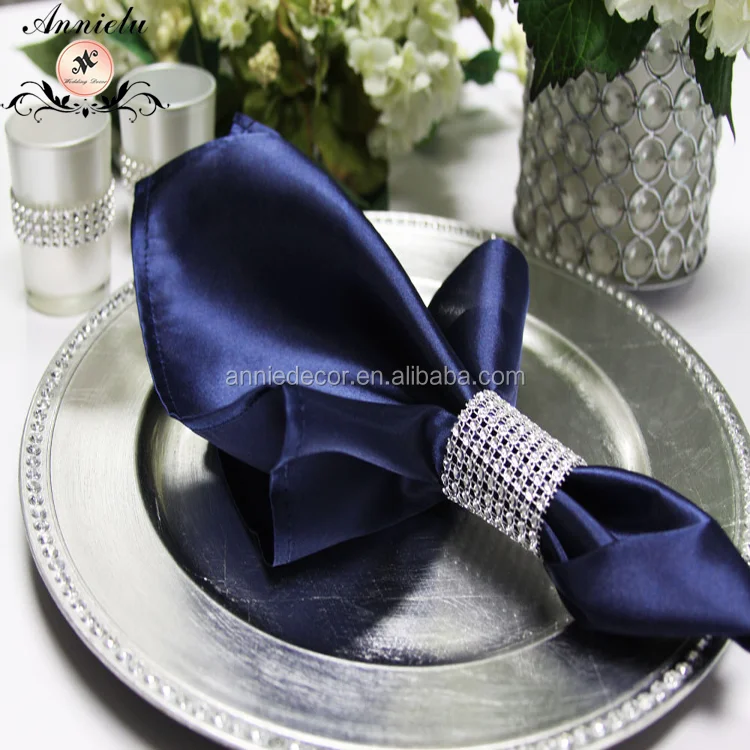 Wholesale fancy satin napkin sanitary napkin for wedding party table decorations use napkins for wedding centerpieces