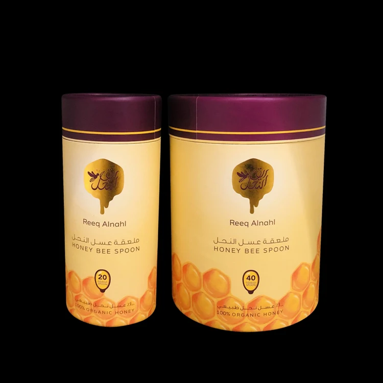 Пользовательская пустая банка из крафт-бумаги, Круглая картонная коробка с крышкой для чайных подарочных коробок