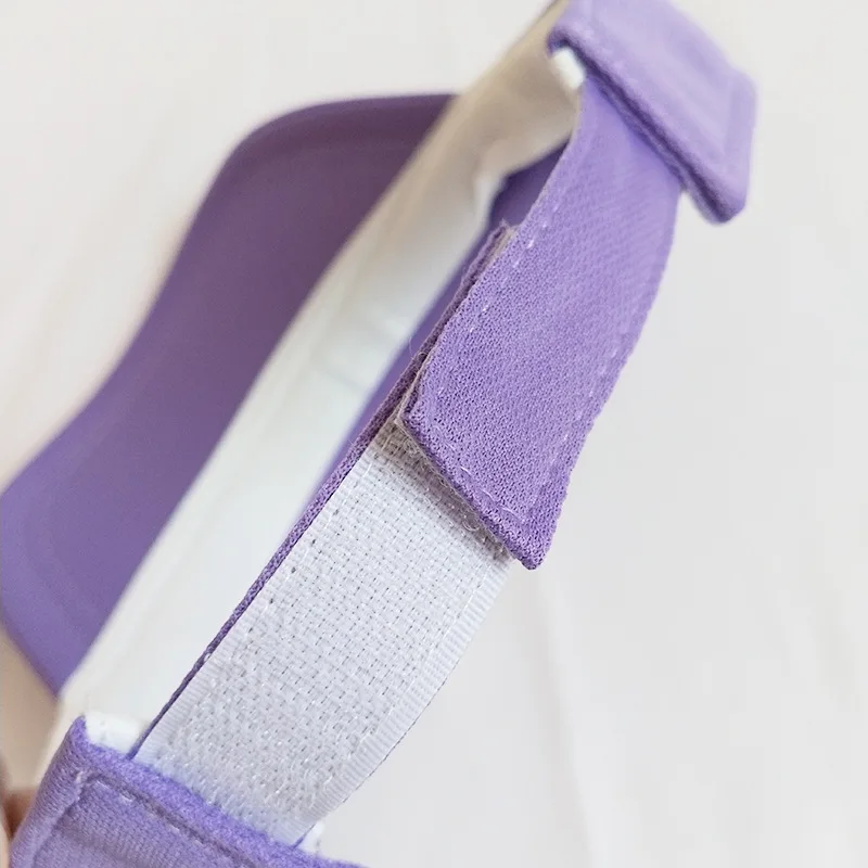 Solid color women beach adjustable sun protection hats visor cap hat