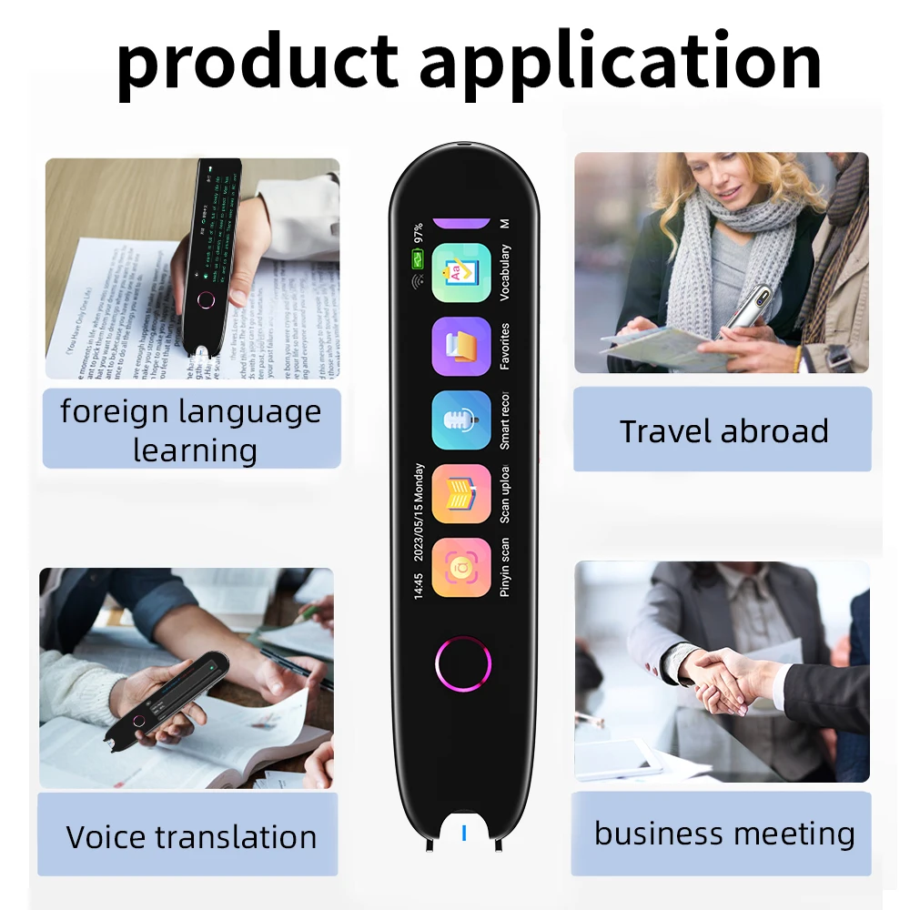 Customized Scan Translator Pen customized logo Voice Translation Device Multi-language Excerpt And Save Dictionary Scanner Pen