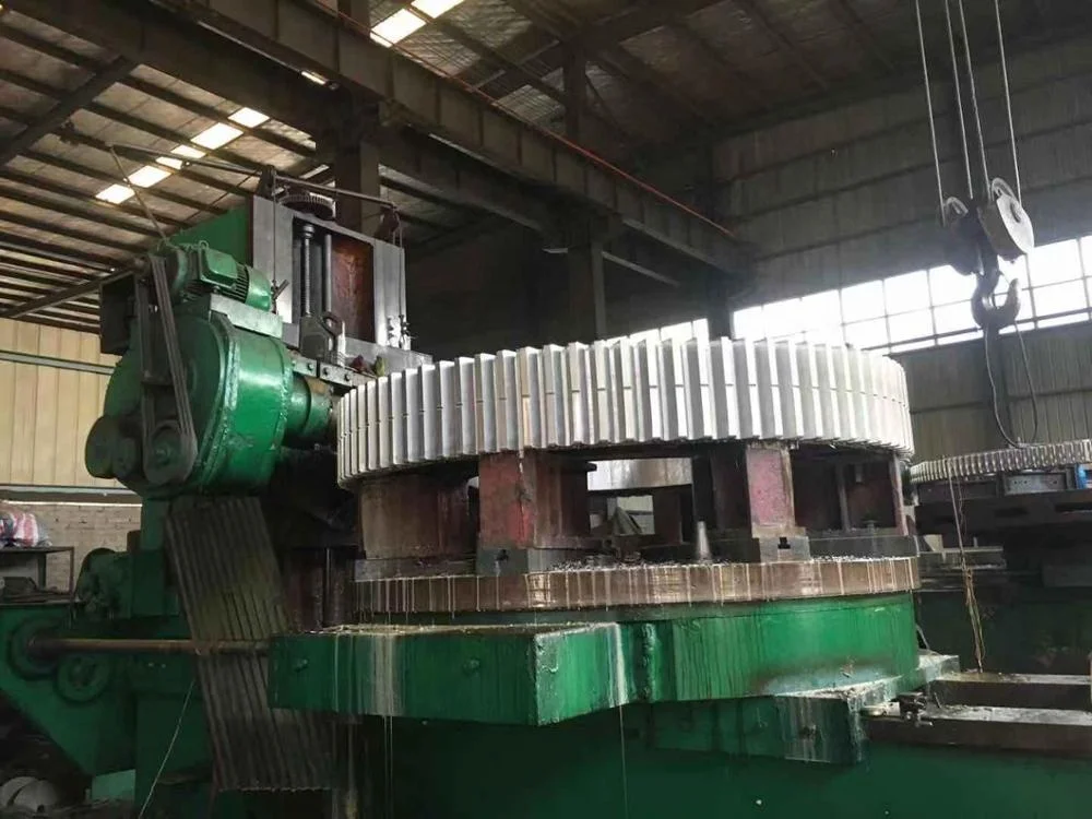 manufacturer custom cast iron large diameter metal cement mixer external ring gear