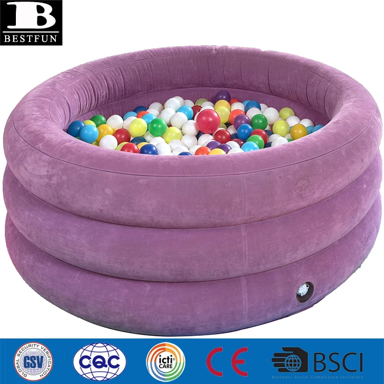 
comfortable flocking large inflatable ball pit pool indoor ball pool 