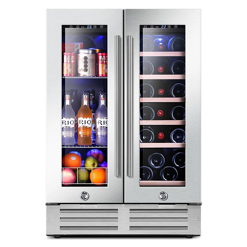 NUELEAD 110L двойной дверной охладитель вина зоны