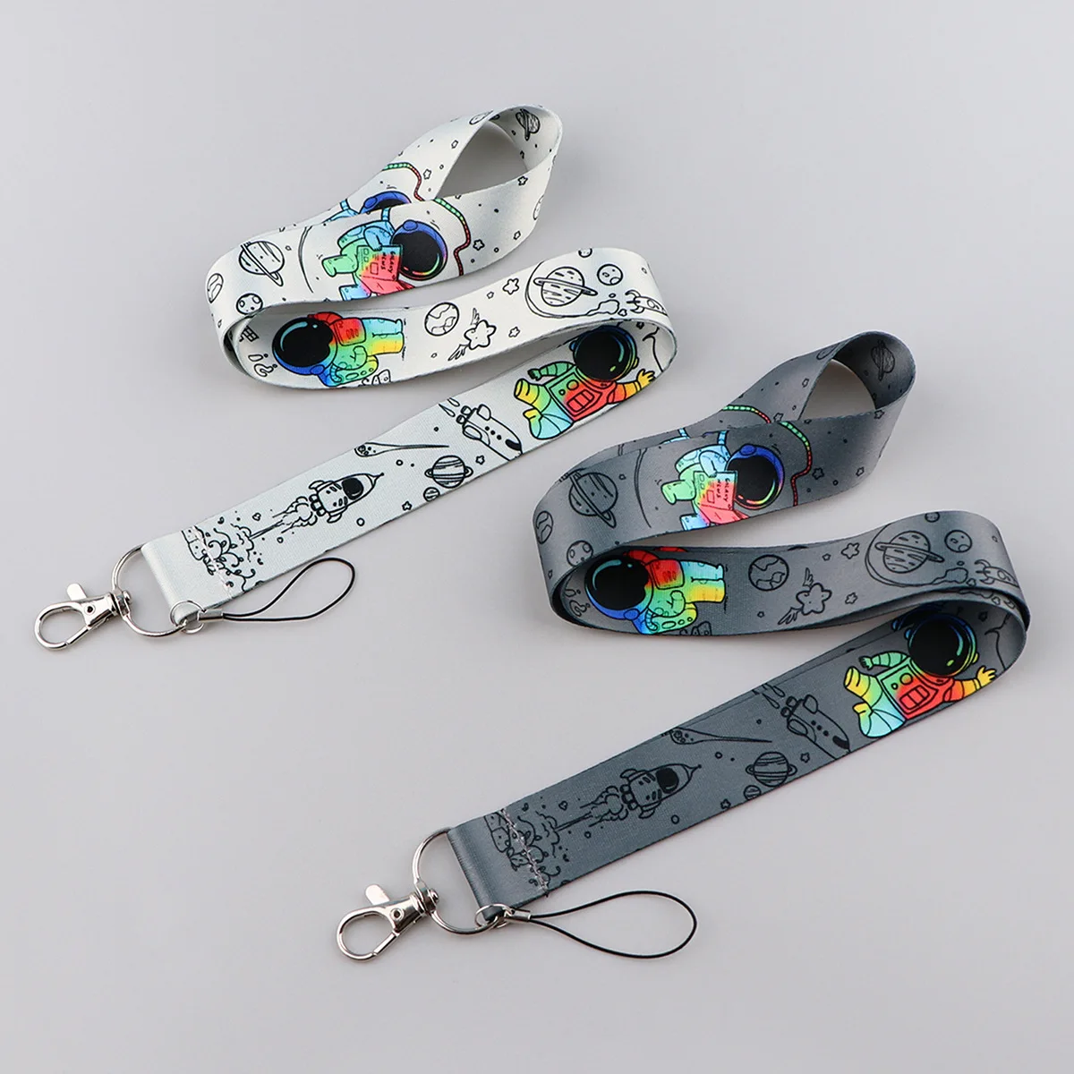 Wholesale Handmade Cell phone lanyard polyester double-sided printing long lanyard accessories mobile phone lanyard